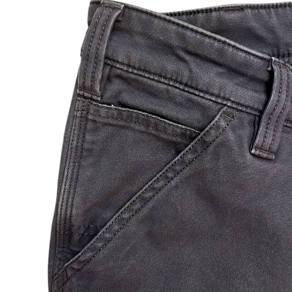 Carhartt Original Fit Fleece-Lined Canvas Work Pants Gray 8-Pocket Loop 16R - Picture 2 of 11
